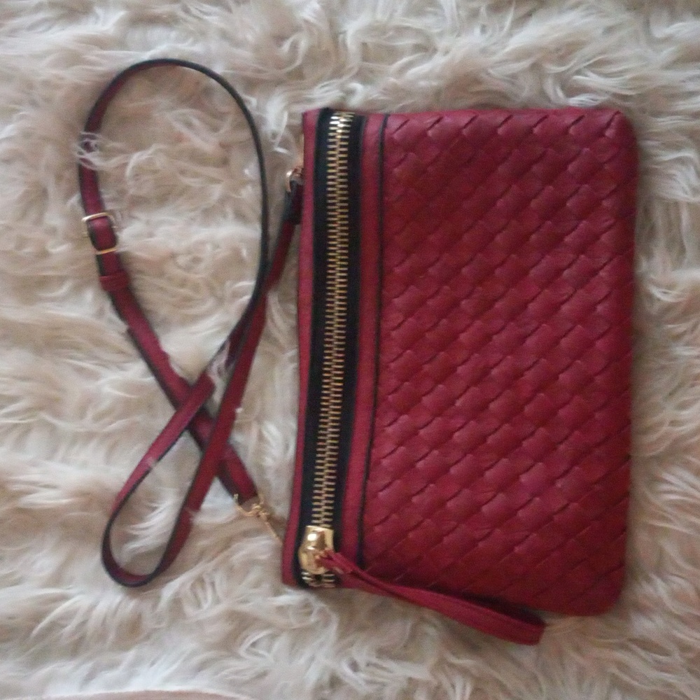 Madison West Oxblood red crossbody purse